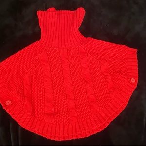 Red toddler poncho